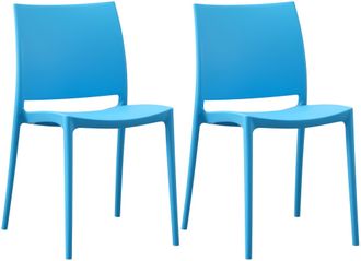 Clp Clp - Juego De 2 Sillas De Jard&iacute;n Meton Azul
