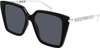 Gucci GG1967S 002 Womens Sunglasses Black Size 54 - Free RX Lenses - Free RX Lenses