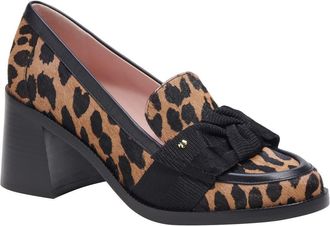 Kate Spade New York leandra block heel loafer in Mrdn Leo/lght Tob at Nordstrom, Size 6.5