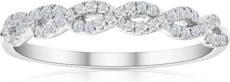 Pompeii3 1/4 Carat (ctw) Round White Diamond Ladies Swirl Wedding Ring 10k White Gold