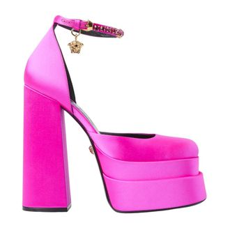 Versace Pumps, female, Pink, Size: 8 US Medusa Aevitas Platform Heels