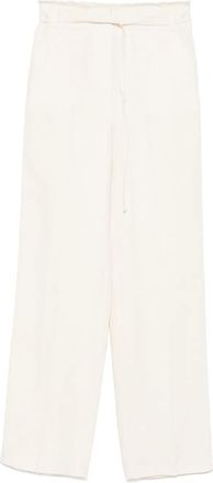 Patrizia Pepe Pantaloni con orlo sfrangiato - Toni neutri