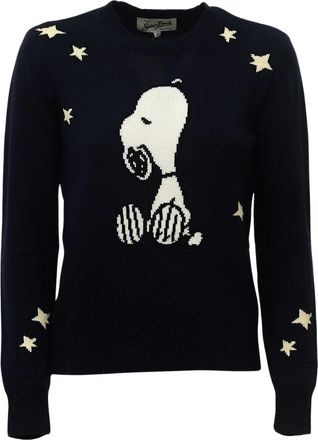 MC2 Saint Barth New Queen Sweater - Dames - Ronde hals truien - Blauw - S - Kasjmier - Truien & Vesten