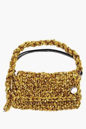 Jil Sander Borsa A Spalla Lavorata A Maglia Con paillettes Jil Sander