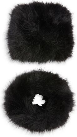 Naked Wardrobe Faux Fur Cuffs in Black at Nordstrom