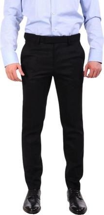 HUGO BOSS Chino Broek - Heren - Nette broeken - Zwart - S - Wol - Broeken
