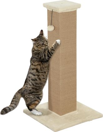 OEM Poste Rascador Para Gatos Altura 81 Cm Rascador Para Gatos Con Poste De Yute Y Bola Colgante 41x41x81 Cm Beige