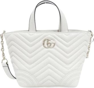 Gucci Pre-owned Handbags, female, White, Size: ONE SIZE Pre-owned Vintage Tote Bag
