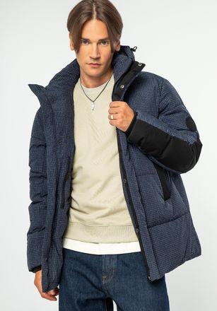 Wittchen Heren Marineblauwe Nylon Donsjas