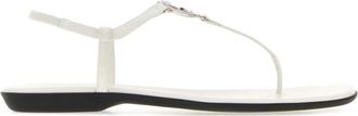 Gucci White Solid Collection Sandals