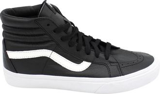 Vans Premium Leren Hoge Top Sneakers - Heren - Sneakers - Zwart - 43 EU - Schoenen