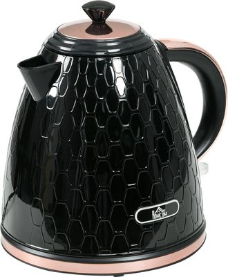 HOMCOM Electric Kettle - Fast Boil - 1.7L - 3kW - Swivel - Auto Shut-off - Black | TJ Hughes