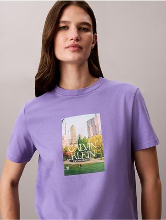 Calvin Klein Jeans Calvin Klein Womens Classic Central Park Graphic Tee - Purple - XL
