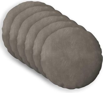 vidaXL Funda De Almohada 6 Pcs Heerlen Gris Claro &Oslash; 30 Cm Terciopelo Vidaxl