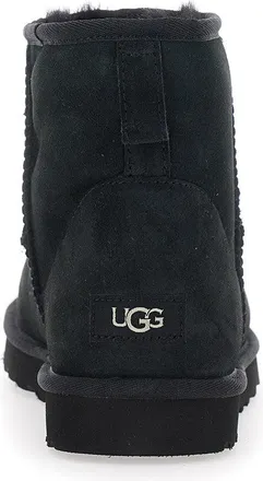 UGG Mens Ankle Boots Classic Mini Black Suede Leather