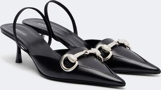 Gucci Boulevard leather slingback pumps