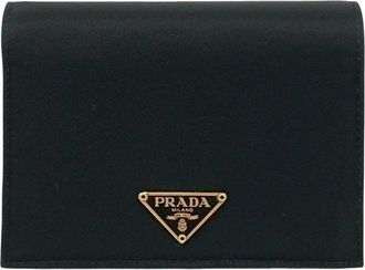 Prada Black Nylon Leather Wallet (Bi-Fold) (Pre-Owned)