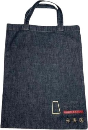 Prada Pre-owned Denim Tote Bag - Dames - Vintage Shopper - Blauw - ONE Size - Denim - Vintage