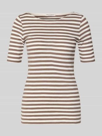 Marc O'Polo Slim Fit T-Shirt aus reiner Baumwolle in Mittelbraun, Gr&ouml;&szlig;e XXL