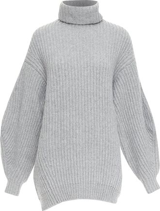 Acne Studios 2016 Isa grey wool chunky turtleneck ribbed sweater XS