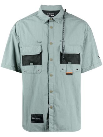 Izzue multiple-pockets short-sleeved shirt - Green