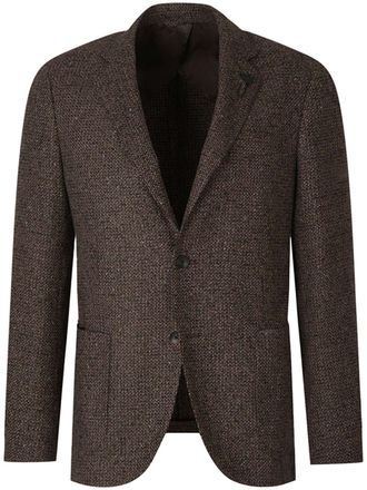 Lardini single-breasted blazer - men - Cashmere/Silk - 56 - Brown