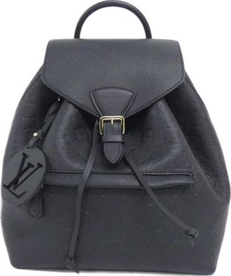 Louis Vuitton Black Leather Backpack (Pre-Owned)