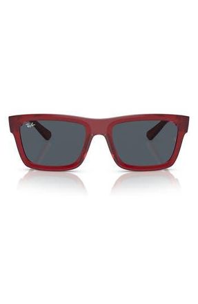 Ray-Ban Warren 57mm Rectangular Sunglasses in Transparent Red at Nordstrom Rack