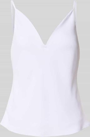 Guess Tanktop mit V-Ausschnitt Modell CAROLINE in Weiss, Gr&ouml;&szlig;e XS