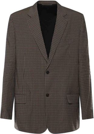 Balenciaga Sb Checked Lyocell Blazer