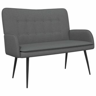 vidaXL Sof&aacute; De 2 Plazas Gris Oscuro 115 X 61 X 87 Cm Tela Vidaxl
