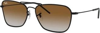 Ray-Ban Authentieke Caravan Reverse Zonnebril - unisex - Zonnebrillen - Zwart - 58 MM - Accessoires