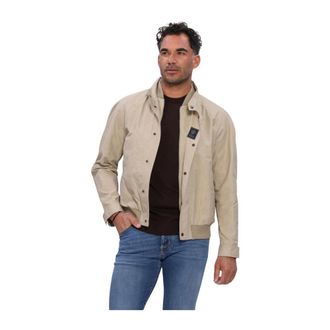 Fay Gentleman Racing Bomber - Heren - Jassen - Beige - Maat: L