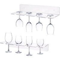 OEM Paquete De 2 Soportes Acr&iacute;licos Para Copas De Vino De Pared, Estante Transparente Para Exhibici&oacute;n De Copas De Vino, Estante De Champ&aacute;n De Pared, Estan
