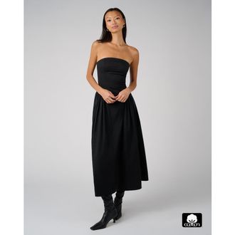 WeWoreWhat Strapless Corset Ruched Dress in Black at Nordstrom, Size 00