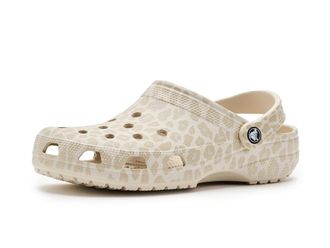 Crocs Classic Clog - Seasonal Graphic Clog Shoes Almond Tint/Leopard : Mens 8 - Womens 10 Medium, EVA