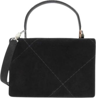 Ferragamo Pre-owned Handbags, female, Black, Size: ONE SIZE Pre-owned Suede Handbag
