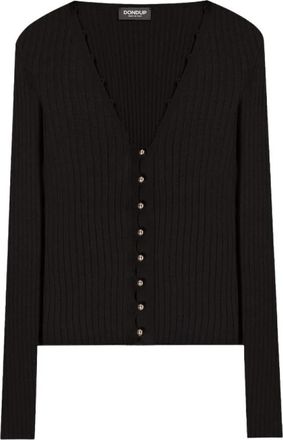 Dondup Cardigan - Dames - Vesten - Zwart - M - Polyester - Truien & Vesten