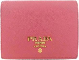 Prada Pre-owned Portafoglio Bifold Saffiano Metal Oro - - Pre-owned - Donna - Rosa - ONE SIZE