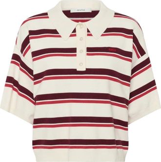 Gestuz GZtaia SS Polo Pullover - Dames - Polos - Veelkleurig - XL - Polyester - Tops