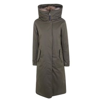 Woolrich Parka lunga imbottita in cotone Best - - Coats - Donna - Verde - S