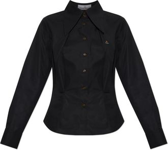 Vivienne Westwood Overhemden, Dames, Zwart, M, Katoen, Violin shirt