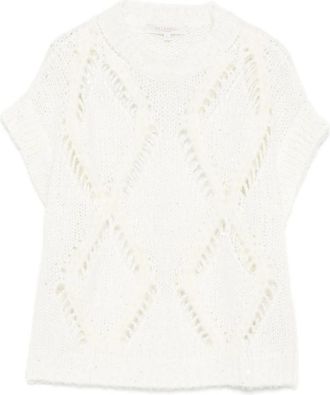 Antonelli Diamond-pattern Knitted Top