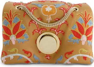 Giambattista Valli Borsa tote con ricamo a fiori - Marrone