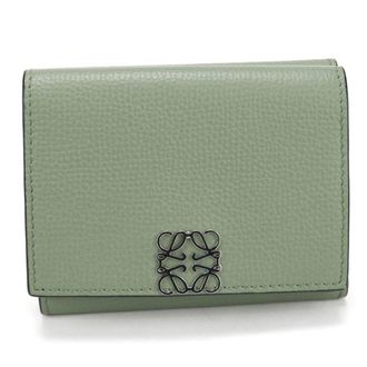 Loewe Green Leather Wallet (Tri-Fold) (Pre-Owned)