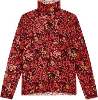 Maliparmi Printed Knit Maille - Dames - Coltruien - Rood - XS - Wol - Truien & Vesten