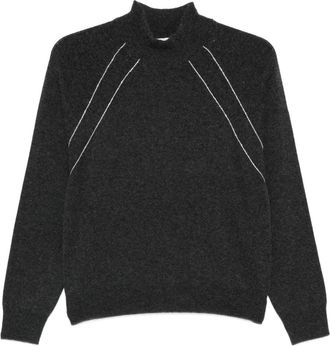 PESERICO bead-detailed sweater - Grey