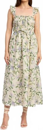En Saison Charleston Midi Dress In Beige