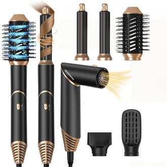 OEM Set De Secador Y Moldeador De Pelo 5 En 1: Moldeador, Secador De Pelo, Cepillo, Rizador, Cepillo De Aire Caliente Autom&aacute;tico, Cepillo Redondo, Secador