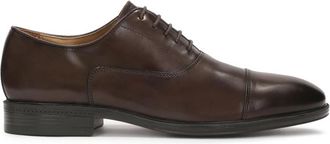 Kazar Casual halfschoenen voor heren met cap toe neus - Heren - Nette schoenen - Bruin - 44 EU - Leer - Schoenen